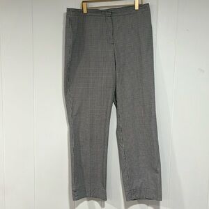 Talbots womens pants plaid sz 12 cotton black and white